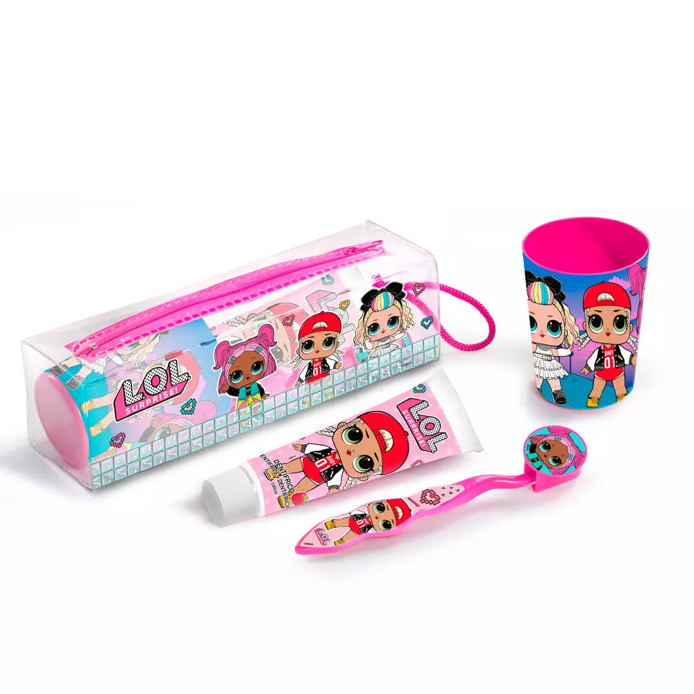 CARTOON-CONJUNTO DENTAL LOL SURPRISE CUIDADO 4 unidades-DrShampoo - Perfumaria e Cosmética