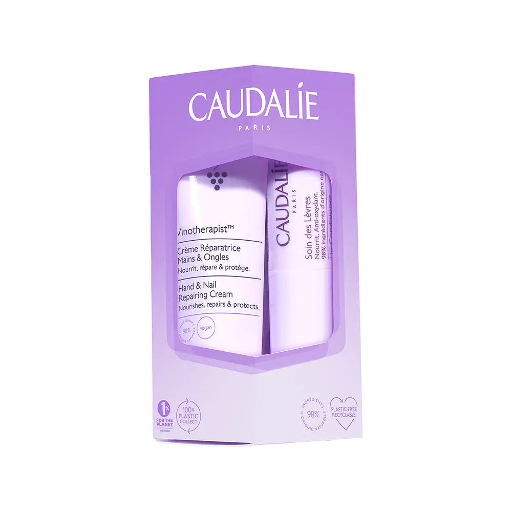 CAUDALIE-CONJUNTO VINOTHERAPIST MÃOS E LÁBIOS 2 pcs.-DrShampoo - Perfumaria e Cosmética