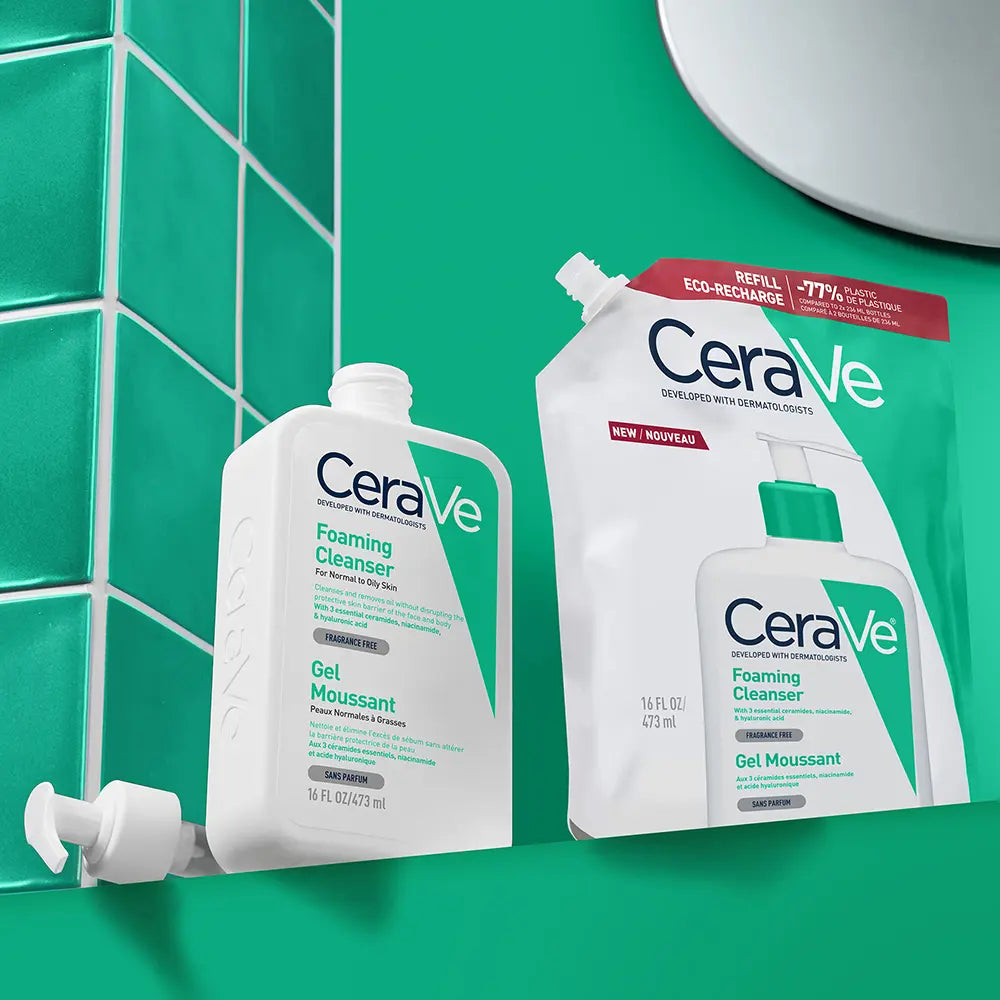 CERAVE-Gel de Limpeza Espumante Refil 473 ml-DrShampoo - Perfumaria e Cosmética