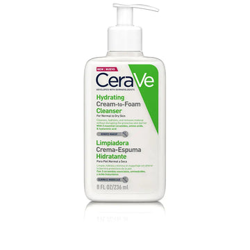 CERAVE-HYDRATING CREAM-TO-FOAM cleanser for normal to dry skin-DrShampoo - Perfumaria e Cosmética Imagem principal do produto