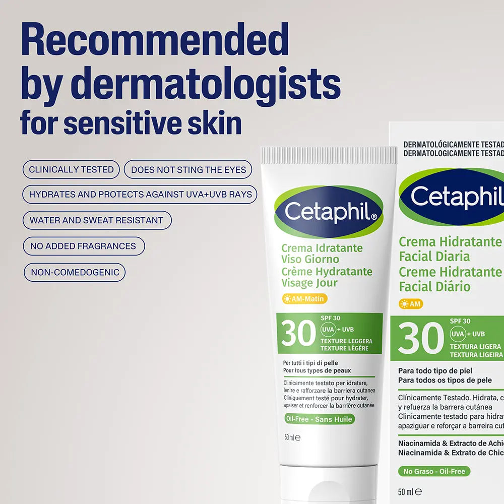 CETAPHIL-Creme Hidratante Facial Diário CETAPHIL FPS 30 50ml-DrShampoo - Perfumaria e Cosmética