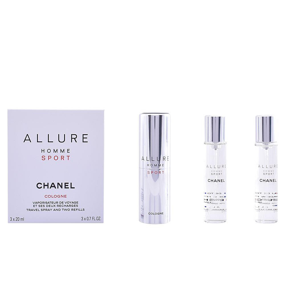 CHANEL-ALLURE HOMME SPORT Colónia spray recarregável 3 x 20 ml-DrShampoo - Perfumaria e Cosmética