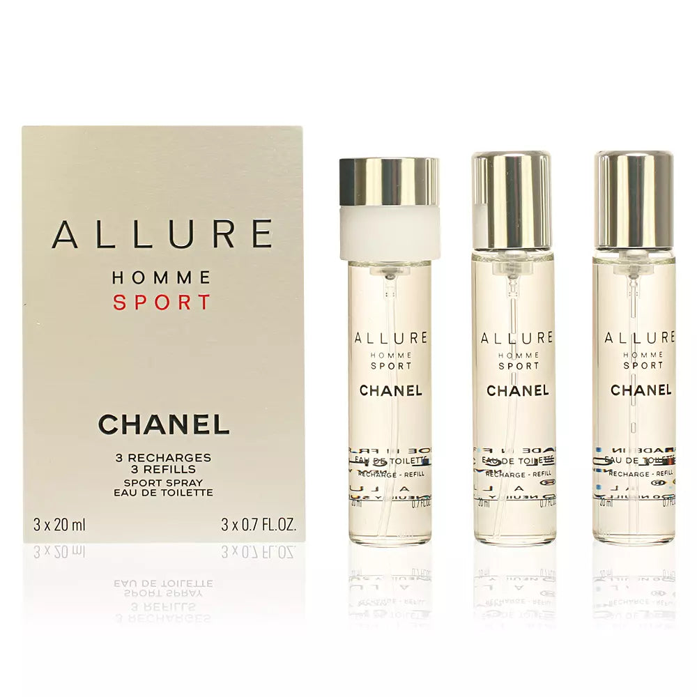 CHANEL-ALLURE HOMME SPORT edt spray refil 3 x 20 ml-DrShampoo - Perfumaria e Cosmética