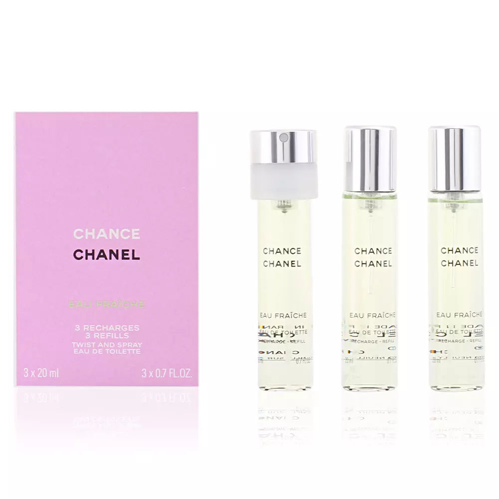 CHANEL-CHANCE EAU FRAÎCHE edt spray twist & spray 3 recargas x 20 ml-DrShampoo - Perfumaria e Cosmética