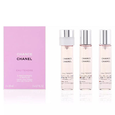 CHANEL-CHANCE EAU TENDRE edt spray twist & spray 3 recargas x 20 ml-DrShampoo - Perfumaria e Cosmética