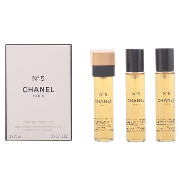 CHANEL-Nº 5 edt spray twist & spray 3 recargas x 20 ml-DrShampoo - Perfumaria e Cosmética Imagen principal del producto