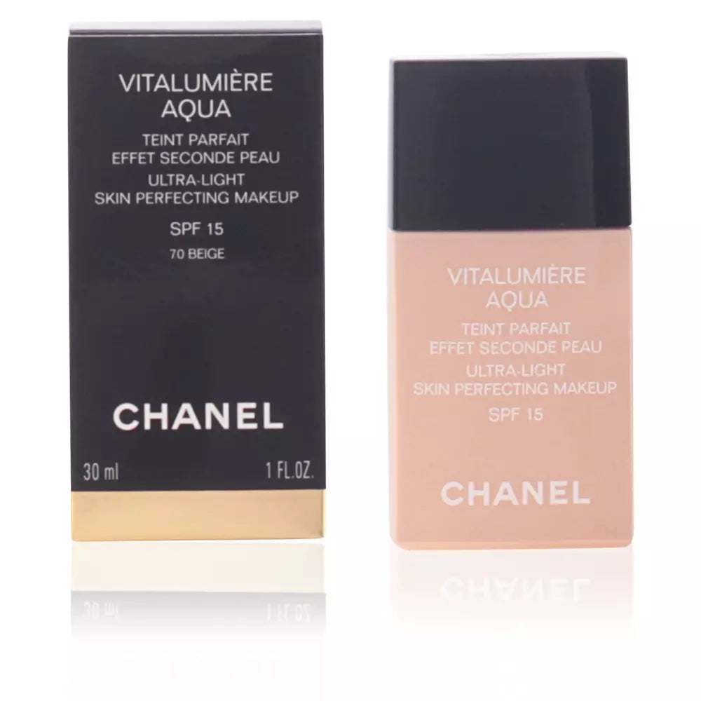 CHANEL-VITALUMIERE AQUA tint parfait 70 bege 30 ml-DrShampoo - Perfumaria e Cosmética