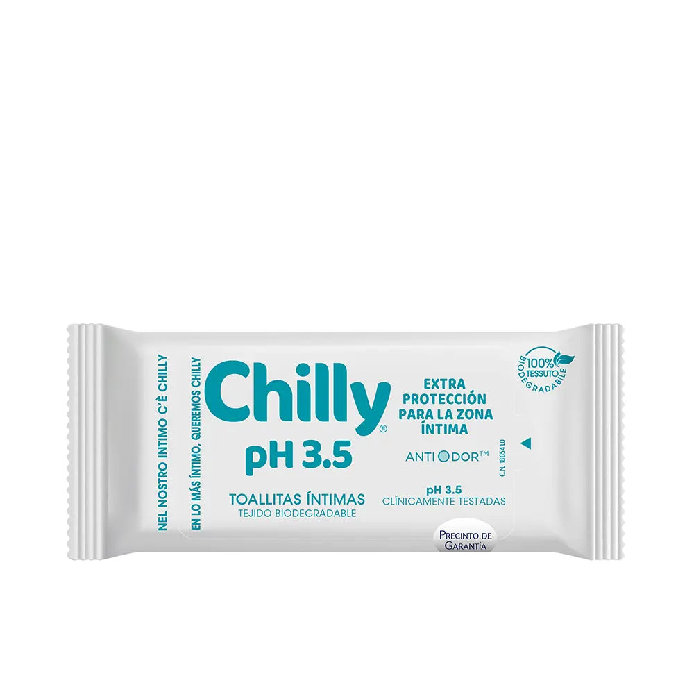 CHILLY-CHILLY POCKET lenços íntimos pH 3,5 12 un.-DrShampoo - Perfumaria e Cosmética