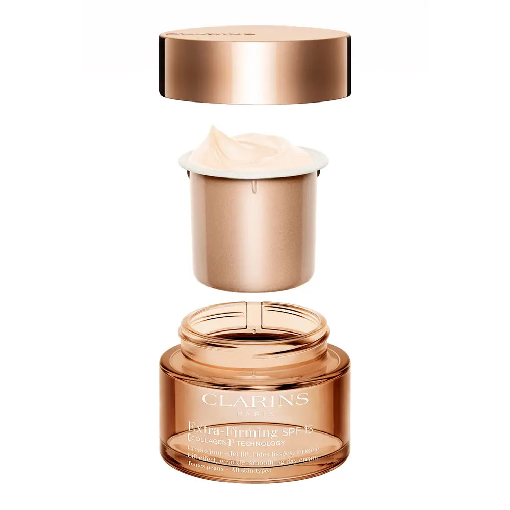 CLARINS-Creme de dia EXTRA FIRMING para todos os tipos de pele FPS15 50 ml-DrShampoo - Perfumaria e Cosmética