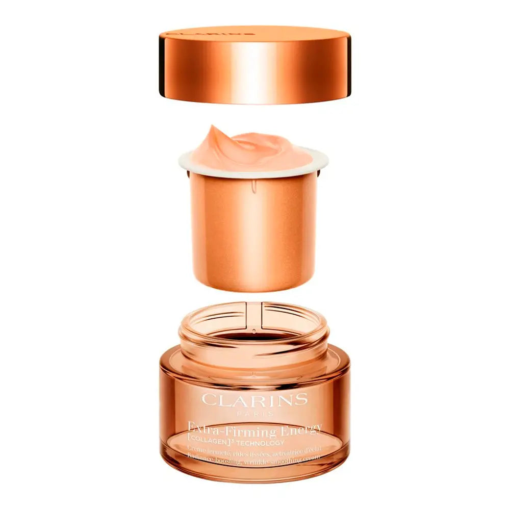 CLARINS-Creme firmador EXTRA FIRMING ENERGY, suaviza rugas, ativa a luminosidade, refil de 50ml-DrShampoo - Perfumaria e Cosmética