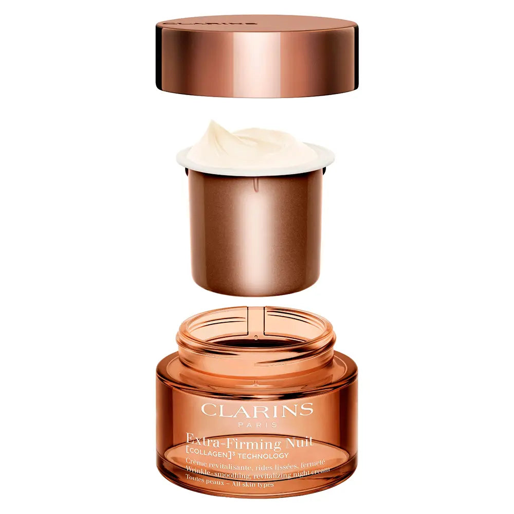CLARINS-Creme noturno EXTRA FIRMING para todos os tipos de pele recarrega 50 ml-DrShampoo - Perfumaria e Cosmética