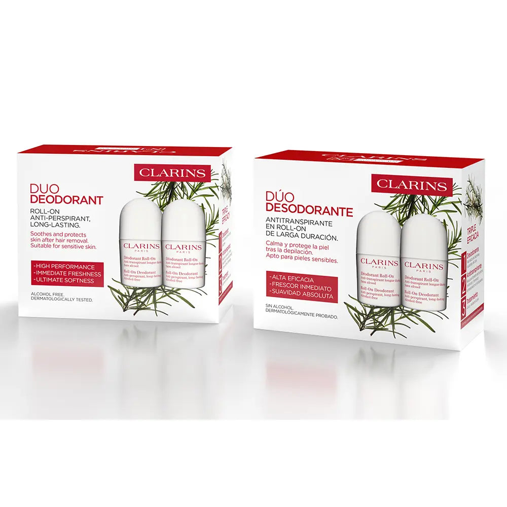 CLARINS-DESODORANTE ROLL-ON 2 x 50 ml-DrShampoo - Perfumaria e Cosmética