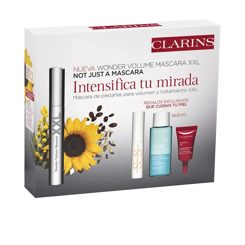 CLARINS-MÁSCARA XXL DE VOLUME MARAVILHOSO ESTUCHE 4 pz.-DrShampoo - Perfumaria e Cosmética