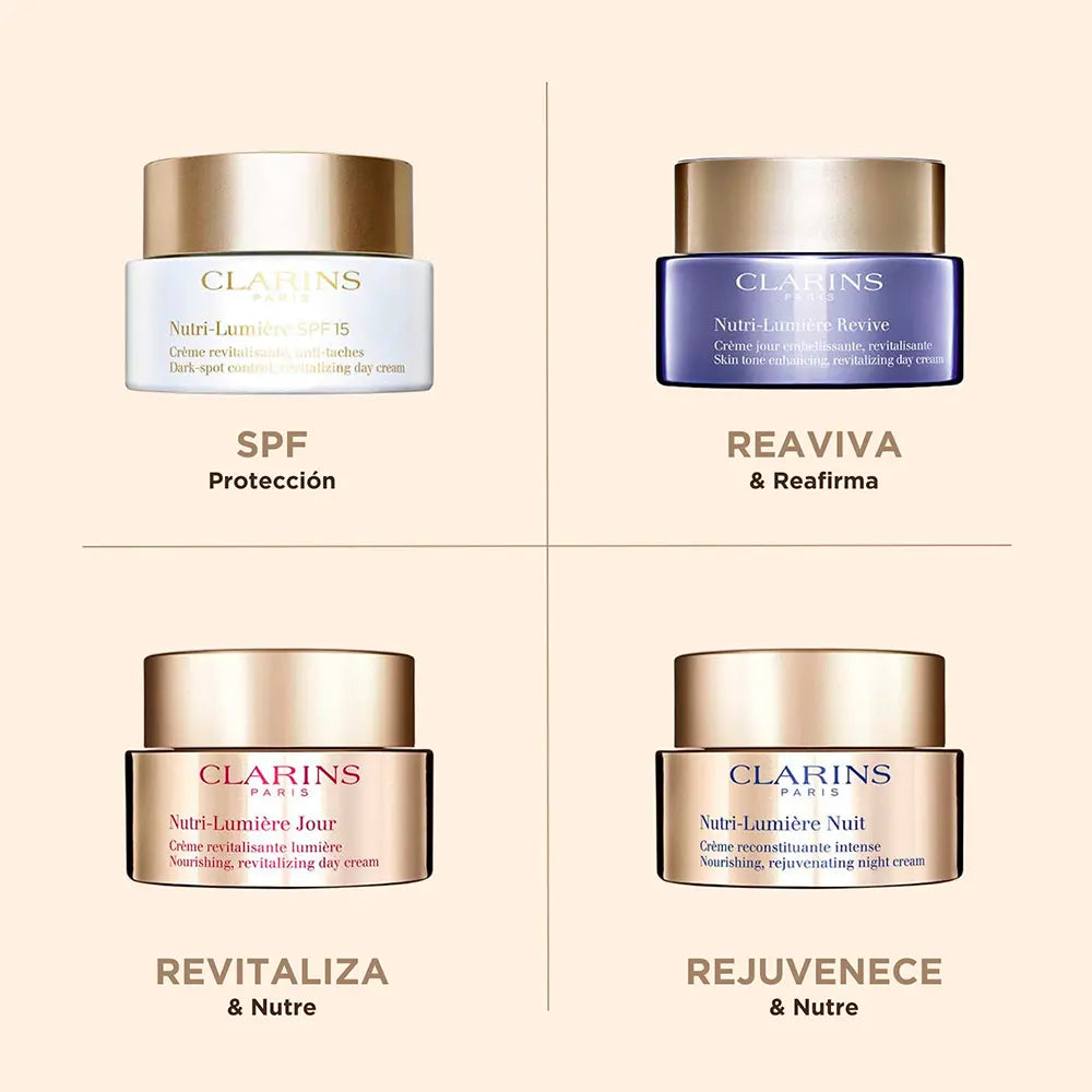 CLARINS-NUTRI-LUMIÈRE creme revitalizante anti-manchas FPS 15 50 ml-DrShampoo - Perfumaria e Cosmética