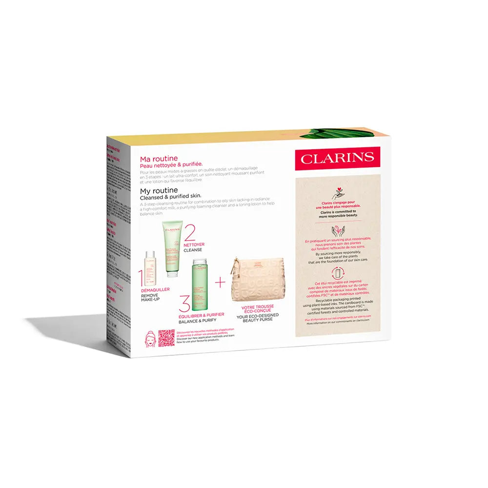 CLARINS-PELLES MISTAS-GORDAS ESSENCIAIS DE LIMPEZA ESTOJO 4 pz.-DrShampoo - Perfumaria e Cosmética