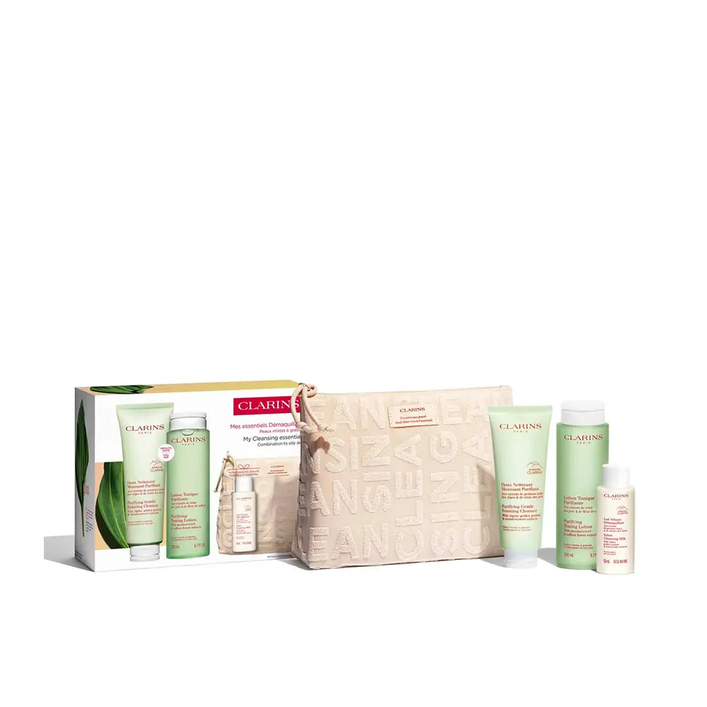 CLARINS-PELLES MISTAS-GORDAS ESSENCIAIS DE LIMPEZA ESTOJO 4 pz.-DrShampoo - Perfumaria e Cosmética