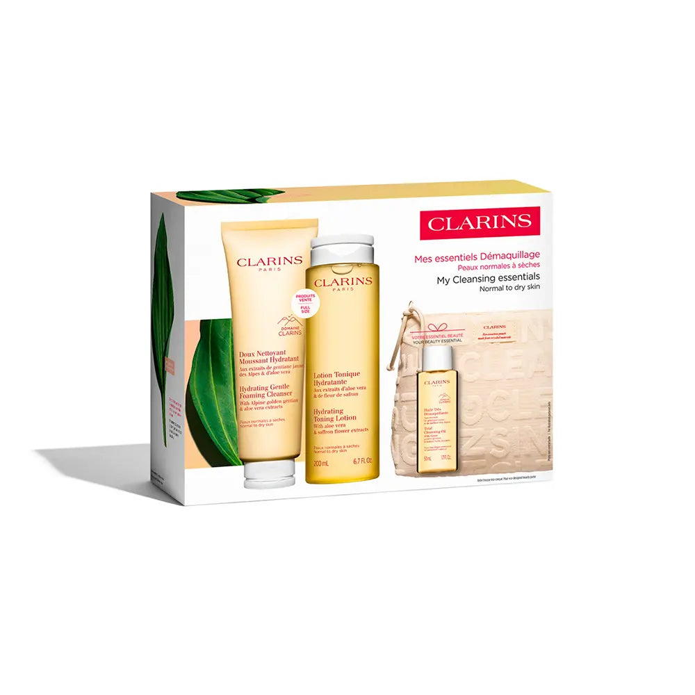 CLARINS-PIELES NORMAIS-SECAS ESSENCIAIS DE LIMPEZA ESTOJO 4 pçs.-DrShampoo - Perfumaria e Cosmética