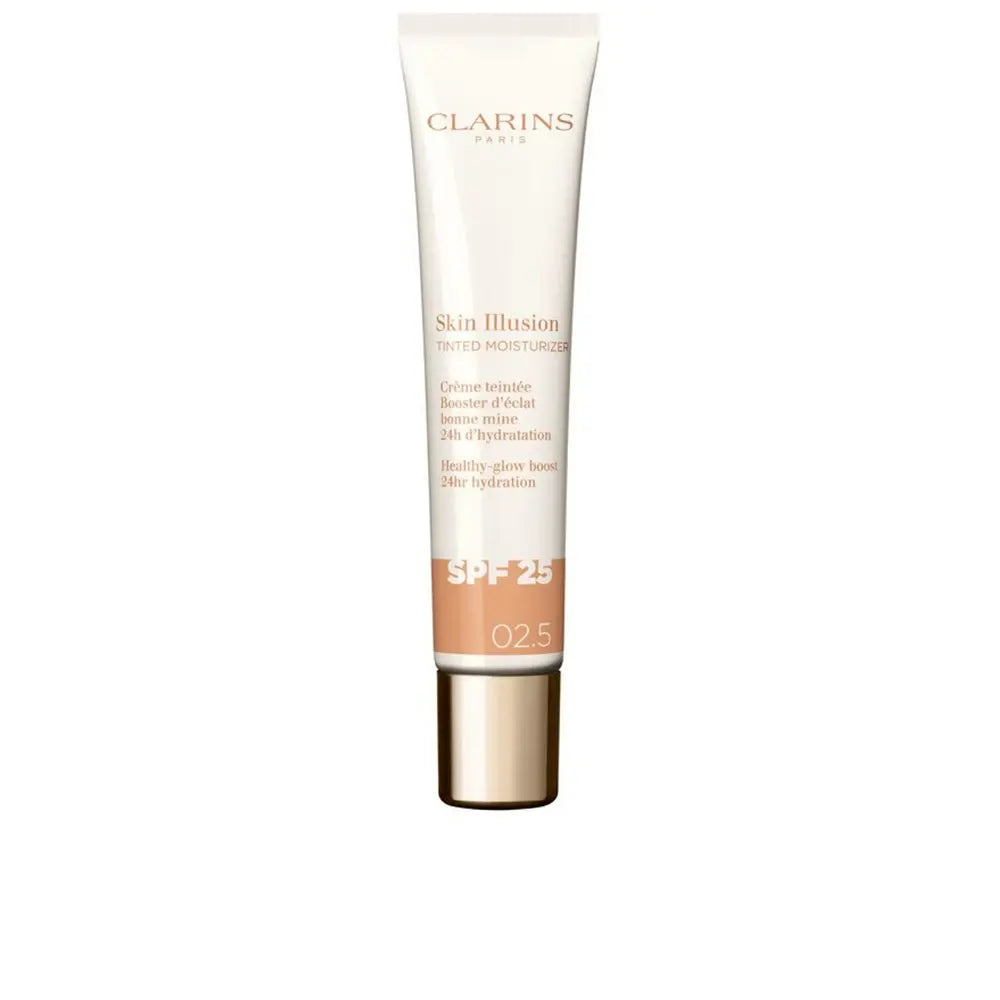CLARINS-SKIN ILLUSION TINTED MOISTURIZER tratamento antienvelhecimento com cor e brilho FPS 25 #02.5 40 ml-DrShampoo - Perfumaria e Cosmética Image principale du produit