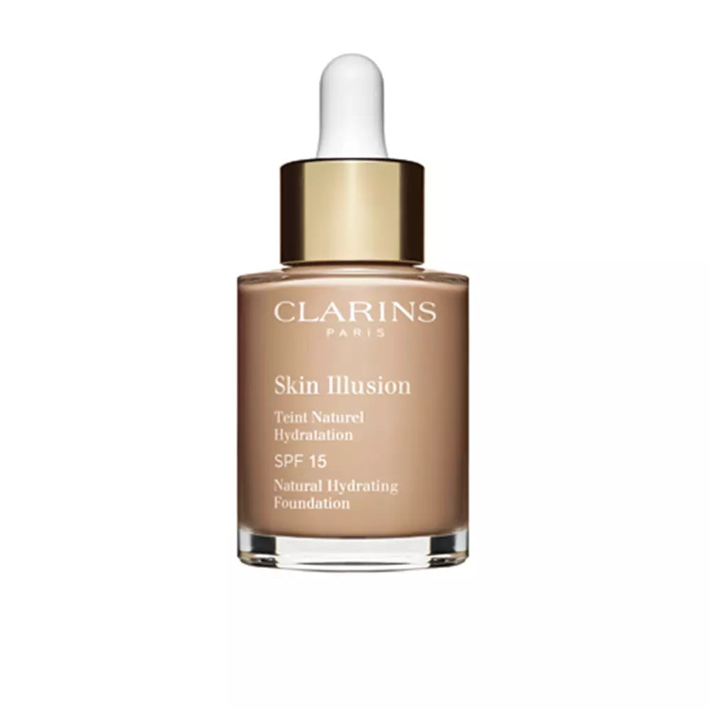 CLARINS-SKIN ILLUSION matiz hidratação natural 107 bege 30 ml-DrShampoo - Perfumaria e Cosmética