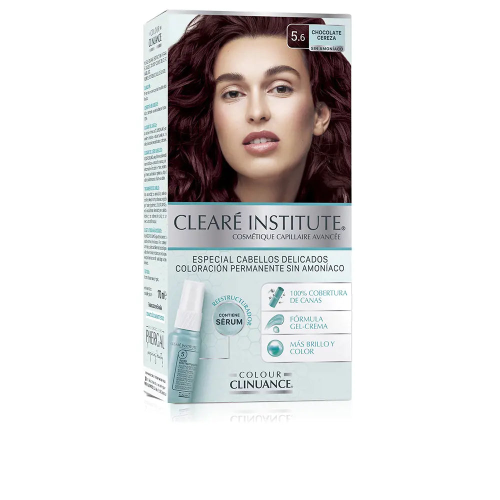 CLEARÉ INSTITUTE-COLOUR CLINUANCE cabelos delicados 56 chocolate cereza 1 u.-DrShampoo - Perfumaria e Cosmética