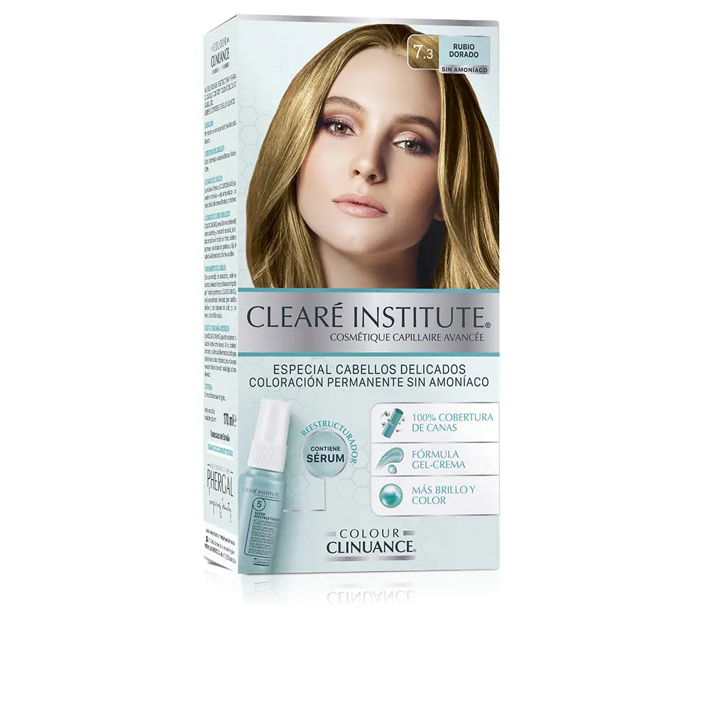 CLEARÉ INSTITUTE-COLOUR CLINUANCE cabelos delicados 73 loiro dourado 1 u.-DrShampoo - Perfumaria e Cosmética