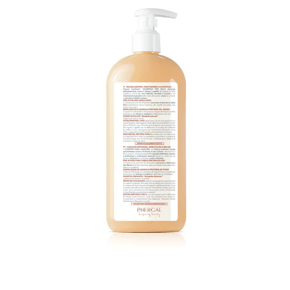 CLEARÉ INSTITUTE-SHAMPOO CURLY cachos definidos hidratação brilho 400 ml.-DrShampoo - Perfumaria e Cosmética
