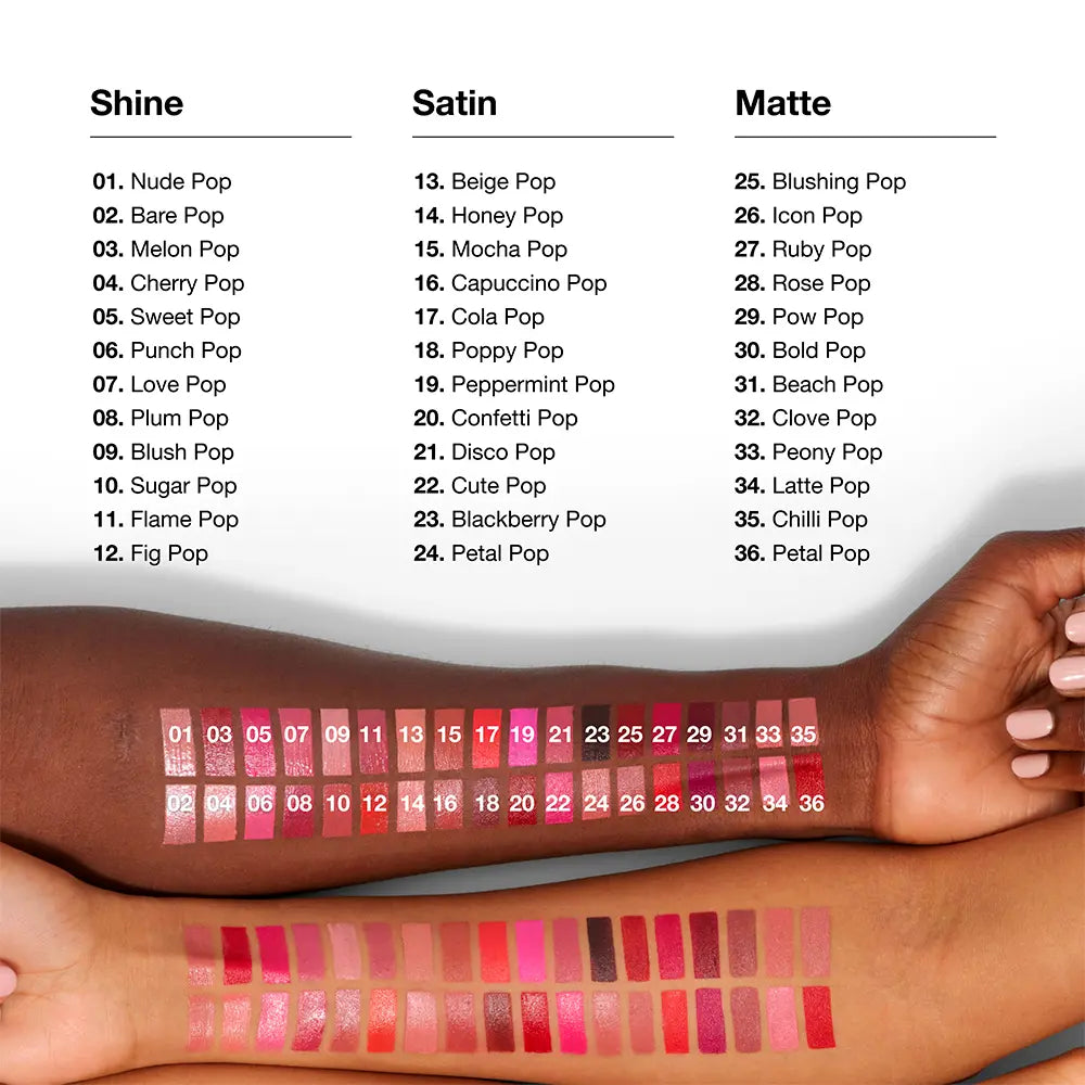 CLINIQUE-POP LONGWEAR SATIN batom Cute Pop 1 unidade.-DrShampoo - Perfumaria e Cosmética