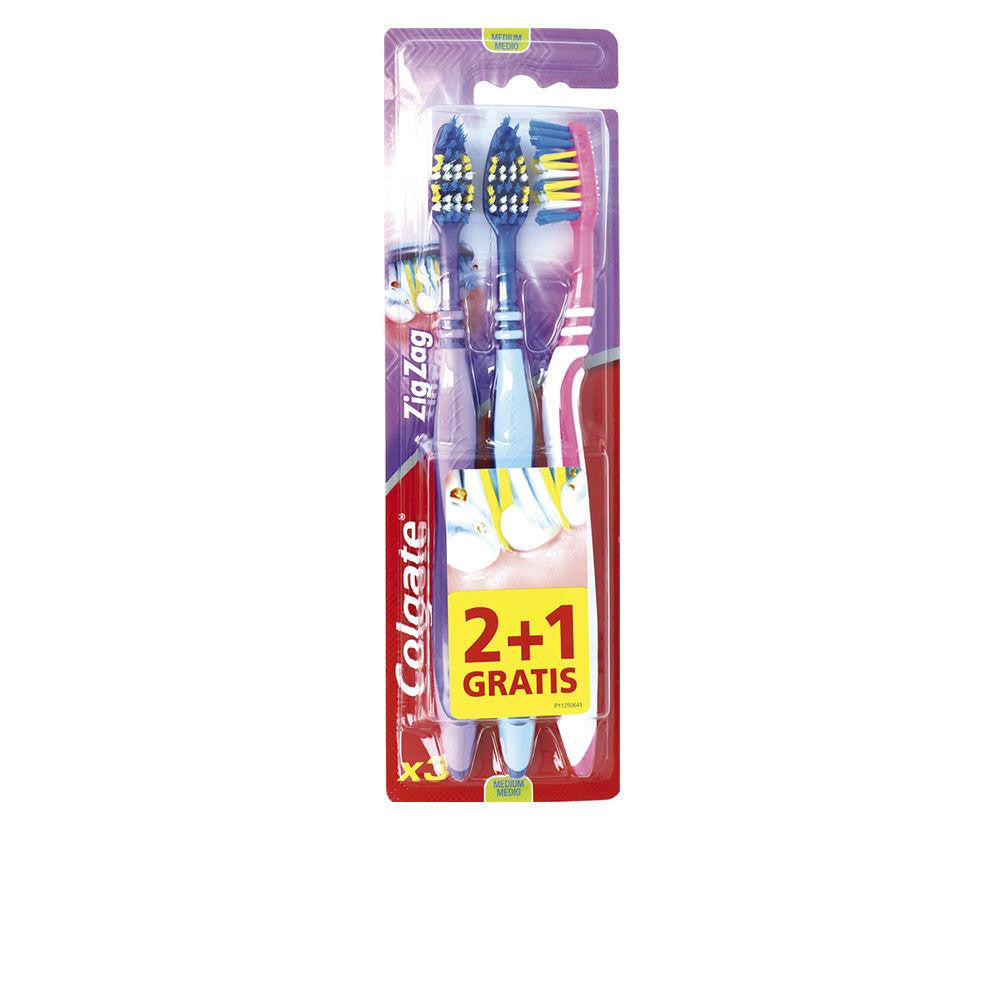 COLGATE-ZIG ZAG toothbrush medium 3 u-DrShampoo - Perfumaria e Cosmética