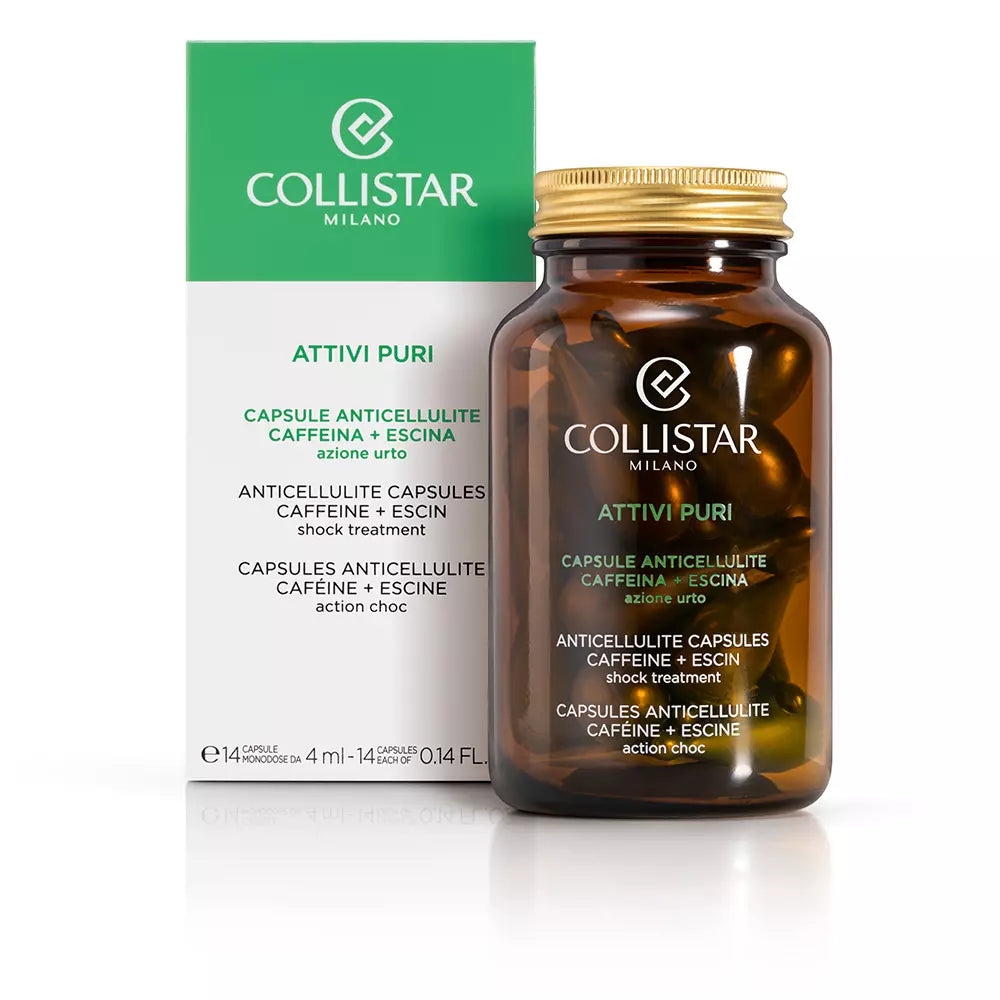 COLLISTAR-ATTIVI PURI cápsulas anticelulite cafeína + escina 14 u-DrShampoo - Perfumaria e Cosmética