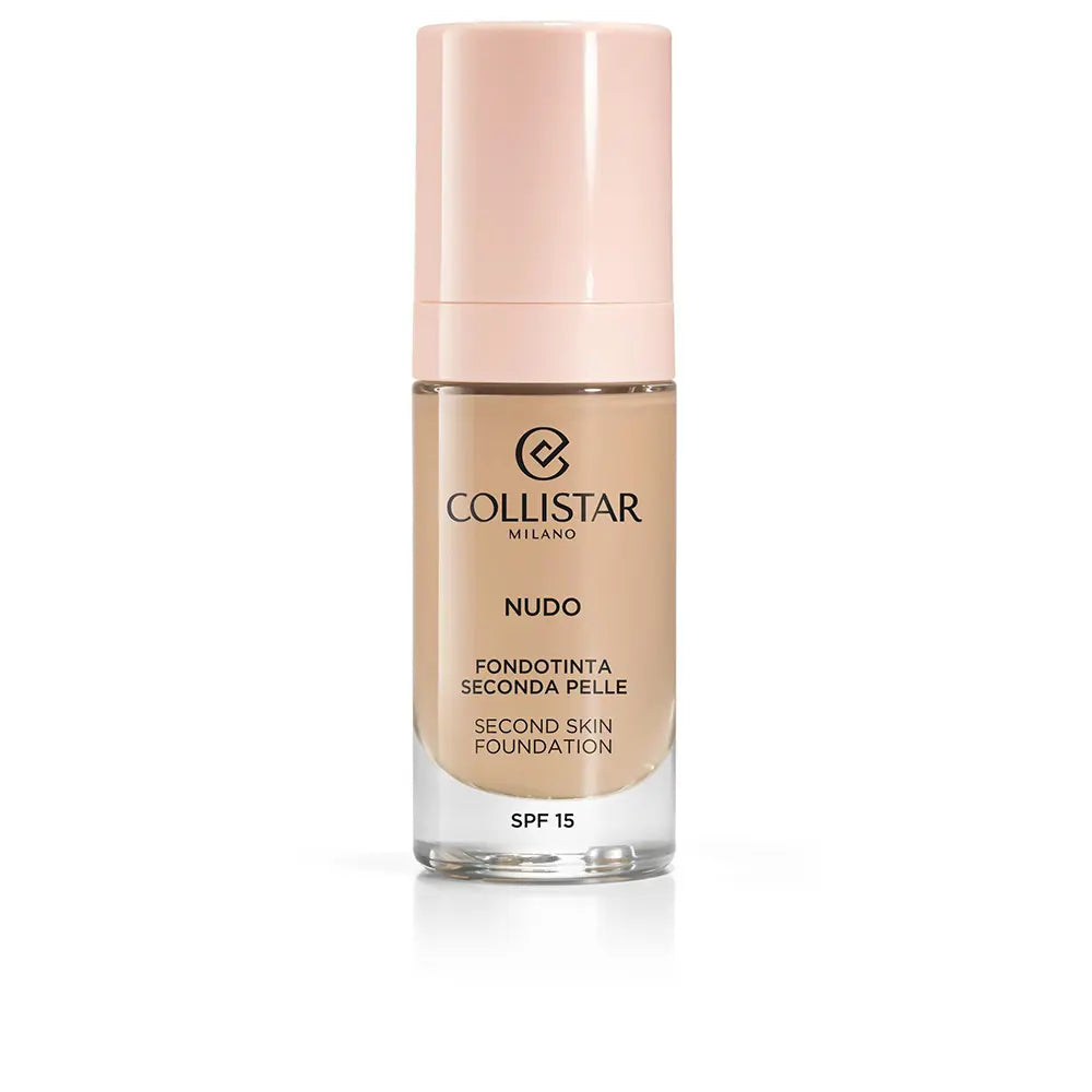 COLLISTAR-NUDO base segunda pele SPF15 2R bege rosado 30 ml-DrShampoo - Perfumaria e Cosmética