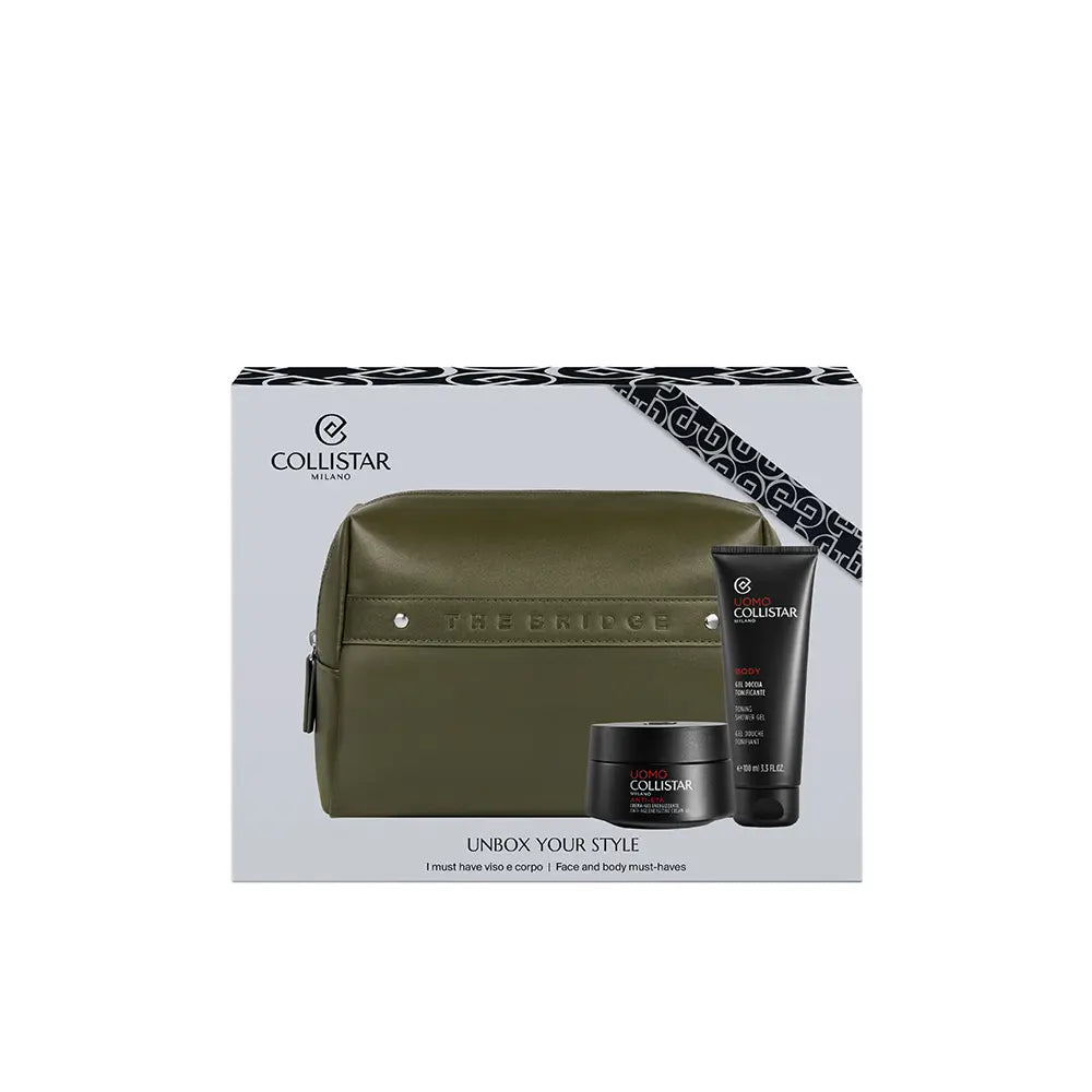 COLLISTAR-UOMO CREME GEL ENERGIZANTE CONJUNTO 3 pçs.-DrShampoo - Perfumaria e Cosmética