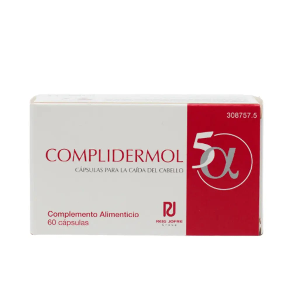 COMPLIDERMOL-COMPLIDERMOL cápsulas 5 ALPHA para queda de cabelo 60 unidades.-DrShampoo - Perfumaria e Cosmética
