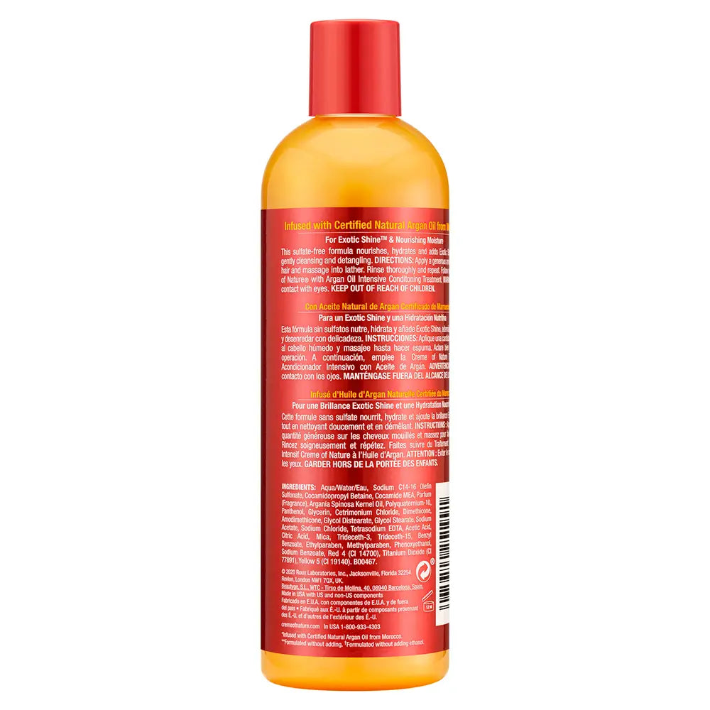 CREME OF NATURE-Shampoo de brilho e hidratação com ÓLEO DE ARGAN 354 ml-DrShampoo - Perfumaria e Cosmética