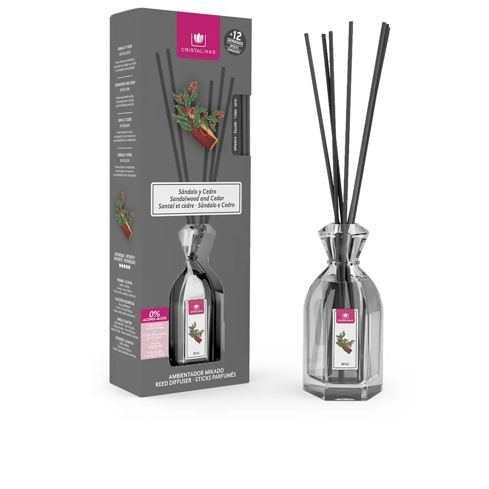 CRISTALINAS-Ambientador MIKADO 0 sândalo cedro 90 ml-DrShampoo - Perfumaria e Cosmética