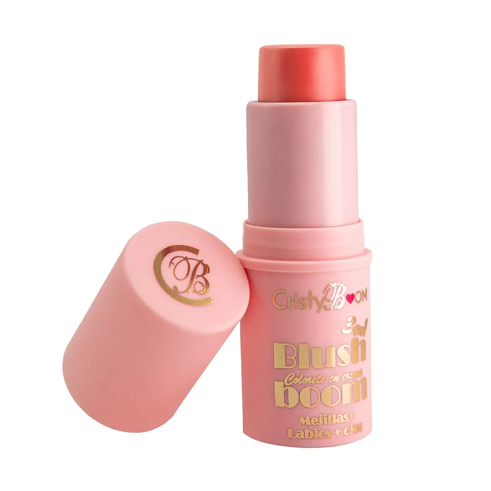 CRISTYBOOM-BLUSH BOOM blush em creme 3 em 1 pêssego doce 8 gr-DrShampoo - Perfumaria e Cosmética