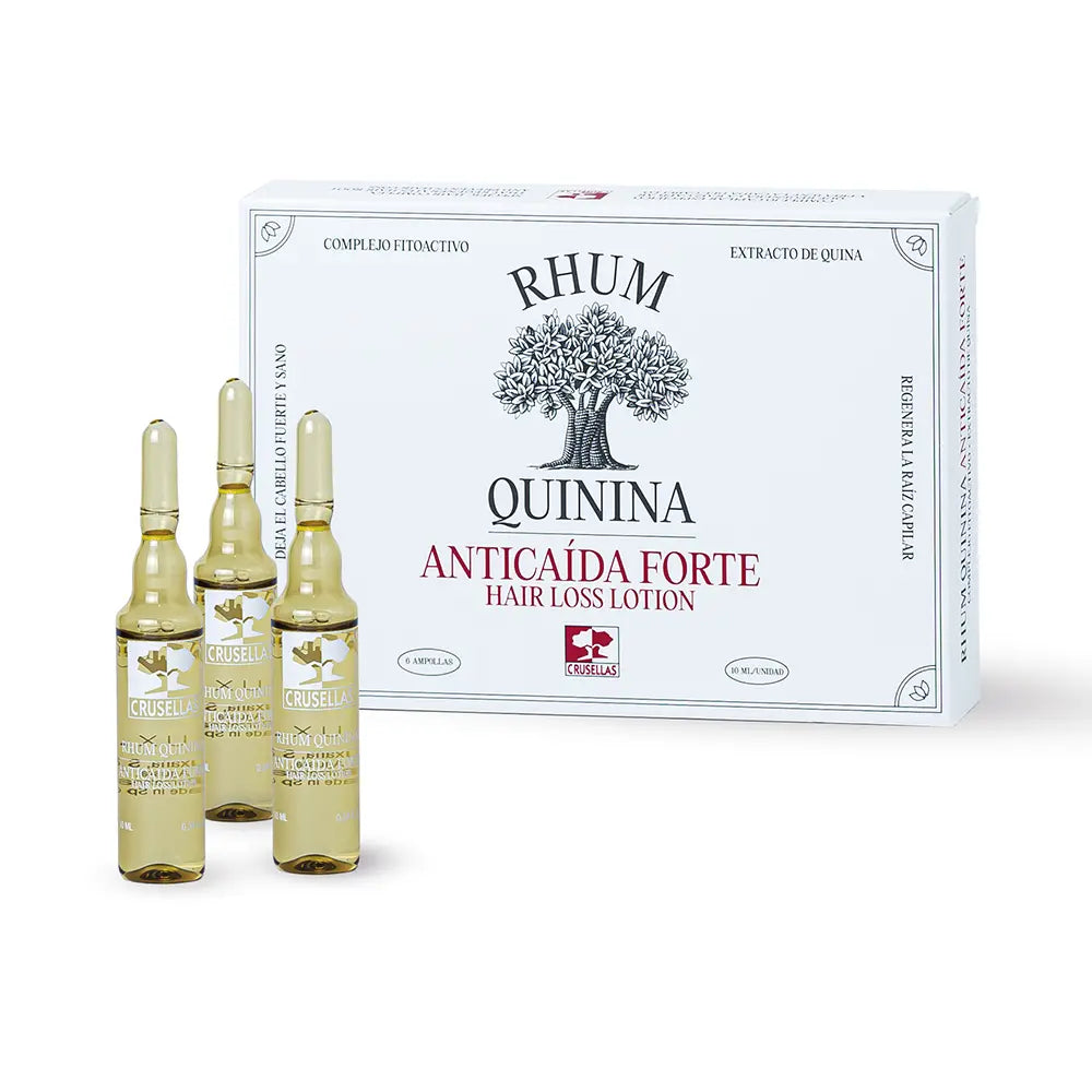 CRUSELLAS-RHUM QUININA antiqueda de cabelo forte 6 x 10 ml-DrShampoo - Perfumaria e Cosmética