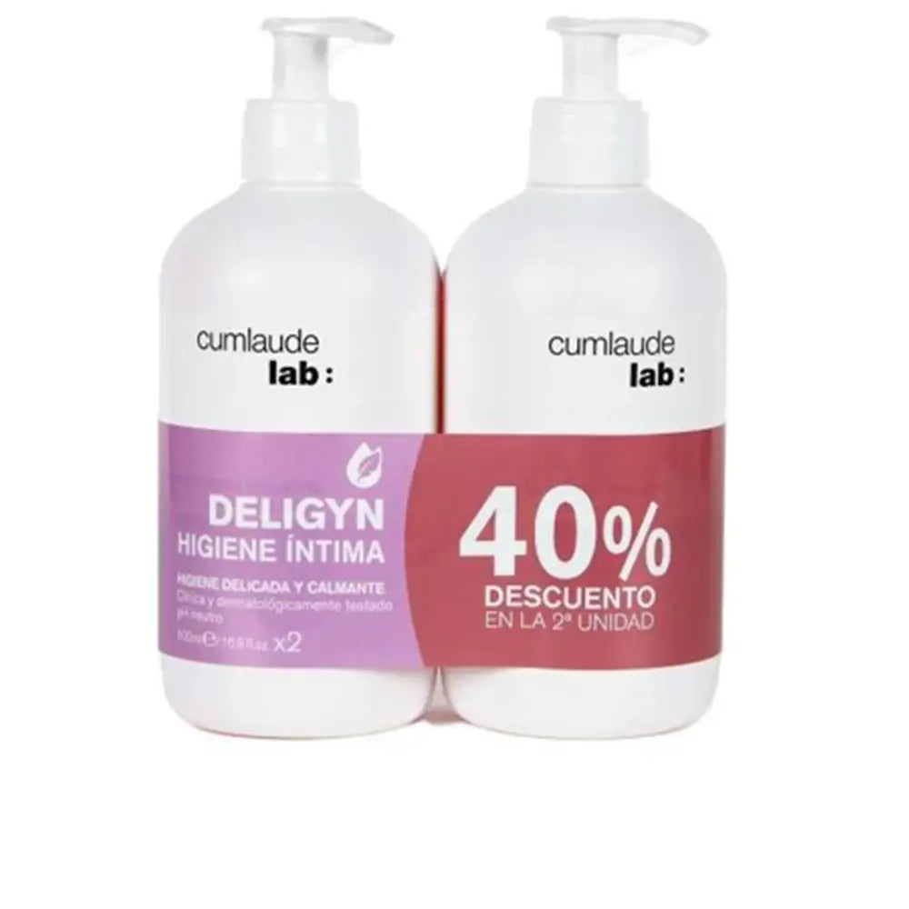 CUMLAUDE LAB-GEL DE HIGIENE ÍNTIMA DELIGYN fórmula suave embalagem 2 x 500 ml.-DrShampoo - Perfumaria e Cosmética