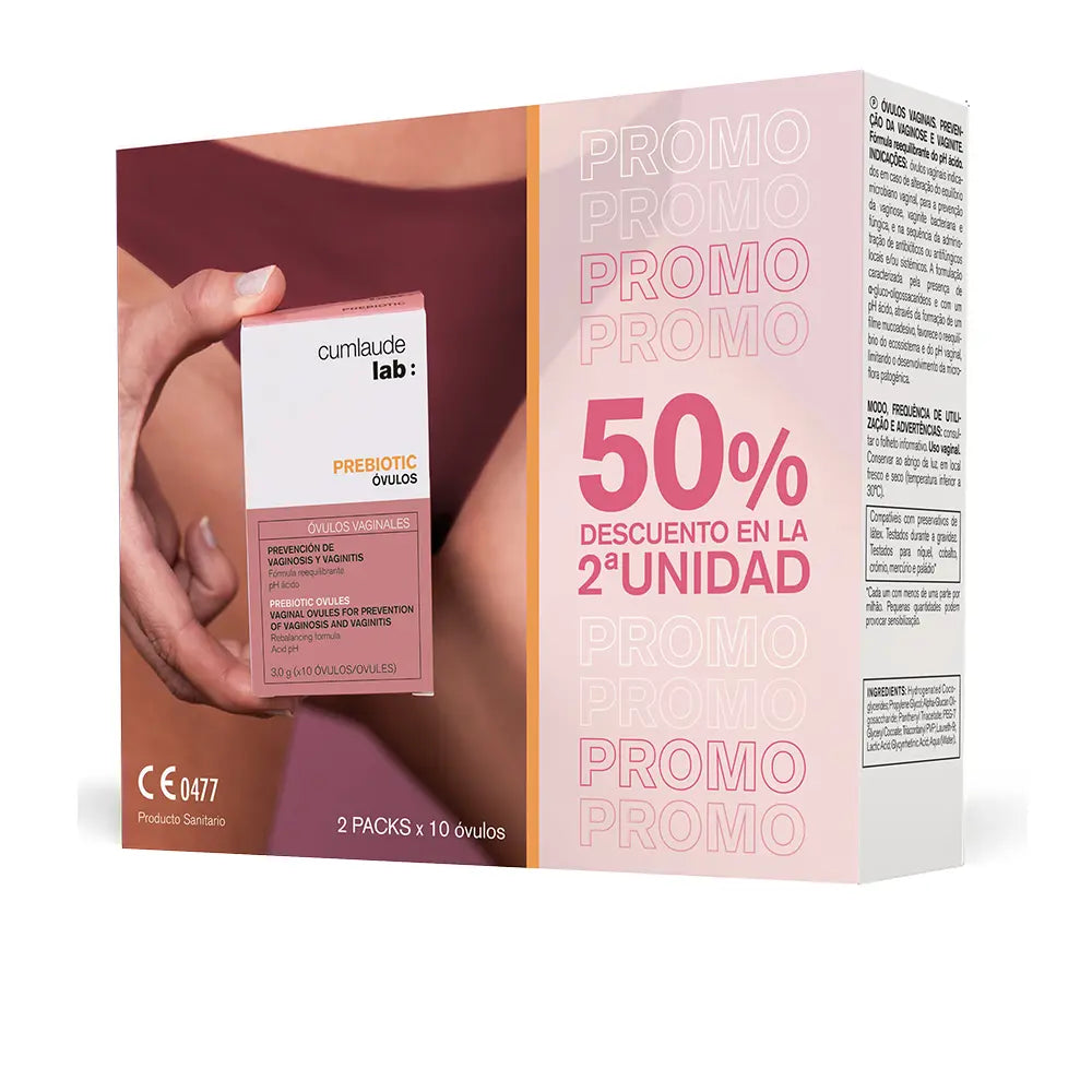 CUMLAUDE LAB-PREBIOTIC OVUMES pack 2 x 10 unidades-DrShampoo - Perfumaria e Cosmética