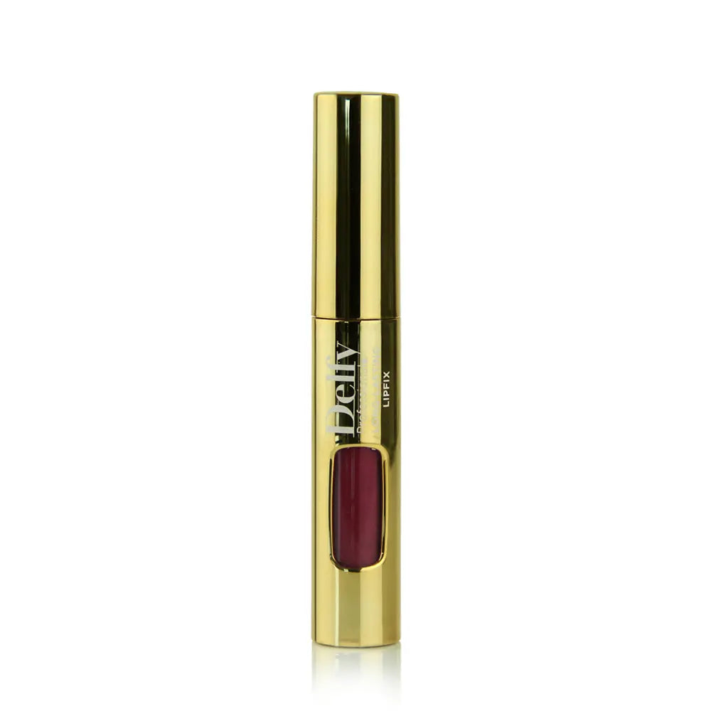 DELFY-BATOM LÍQUIDO LIPFIX GOLD marsala glitter 8 g-DrShampoo - Perfumaria e Cosmética