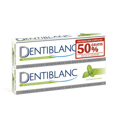 DENTIBLANC-DENTIBLANC EXTRAFRESH WHITENING com extrato de menta embalagem 2 x 100 ml-DrShampoo - Perfumaria e Cosmética