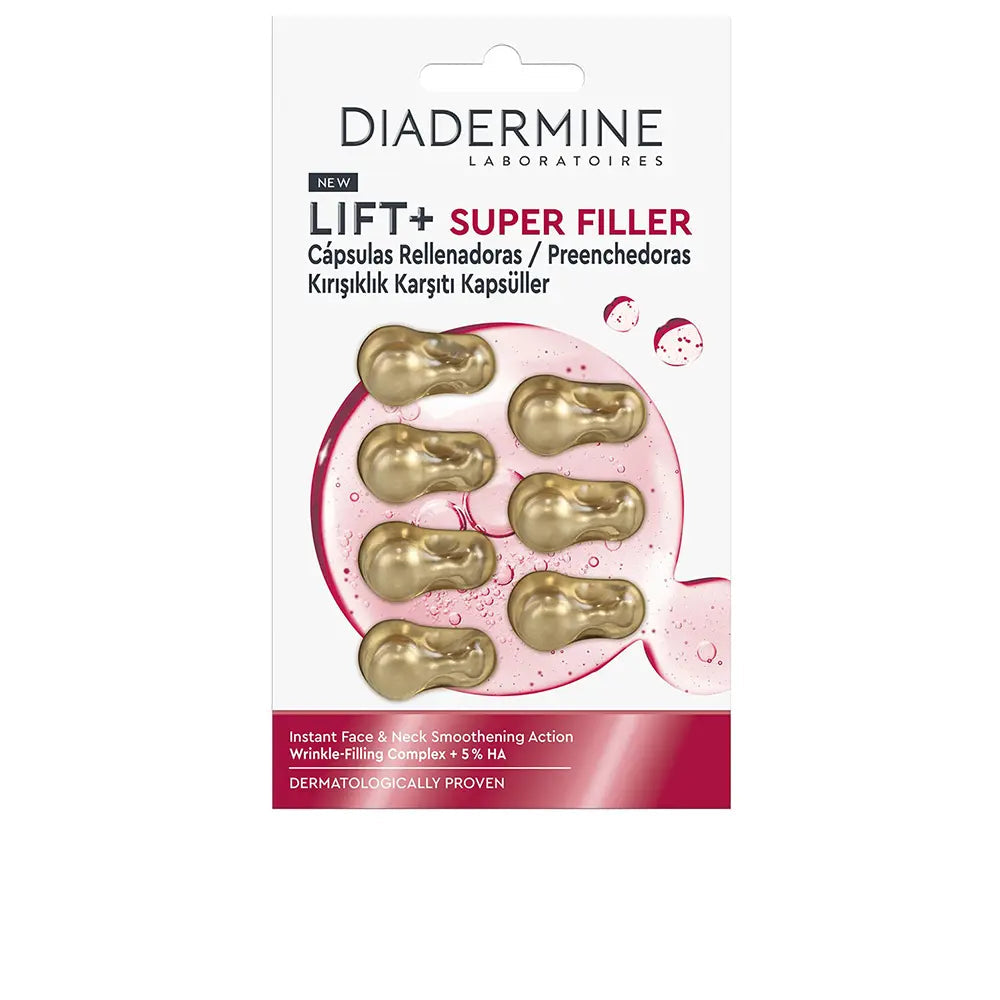 DIADERMINE-LIFT + SUPER FILLER cápsulas alisadoras e preenchedoras para rosto e pescoço 7 unidades.-DrShampoo - Perfumaria e Cosmética Imagen principal del producto