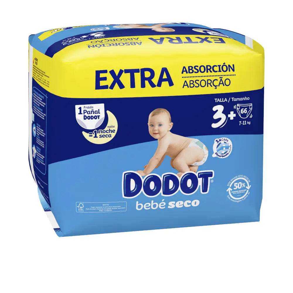 DODOT-DODOT EXTRA STAGES tamanho 3 fraldas 7-11 kg 66 unidades.-DrShampoo - Perfumaria e Cosmética