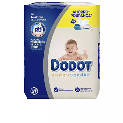 DODOT-DODOT SENSITIVE PH toalhetes húmidos naturais 216 unid.-DrShampoo - Perfumaria e Cosmética