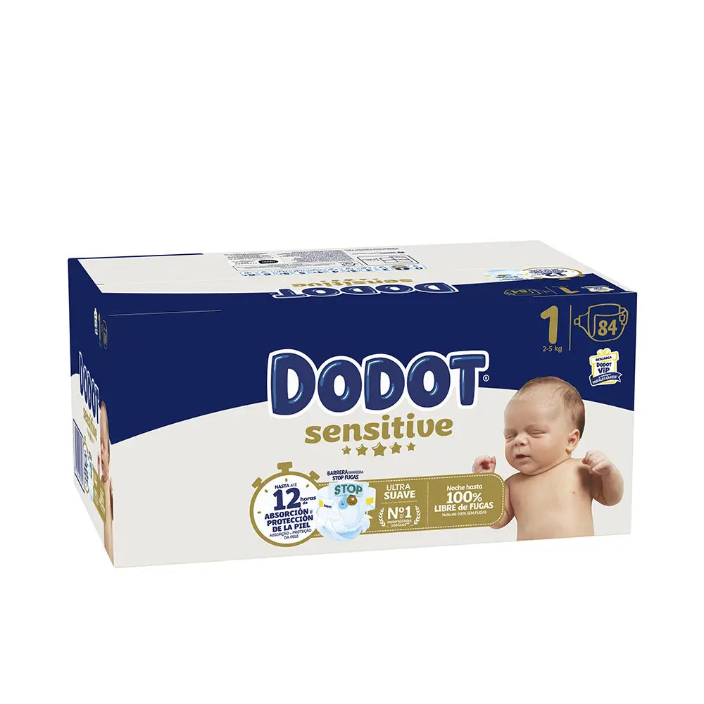 DODOT-Fraldas DODOT SENSITIVE RN tamanho 1 2-5 kg 84 unidades.-DrShampoo - Perfumaria e Cosmética