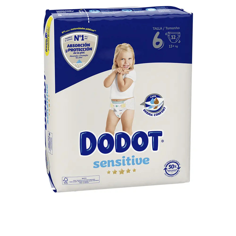 DODOT-Fraldas DODOT SENSITIVE tamanho 6 +13 kg-DrShampoo - Perfumaria e Cosmética