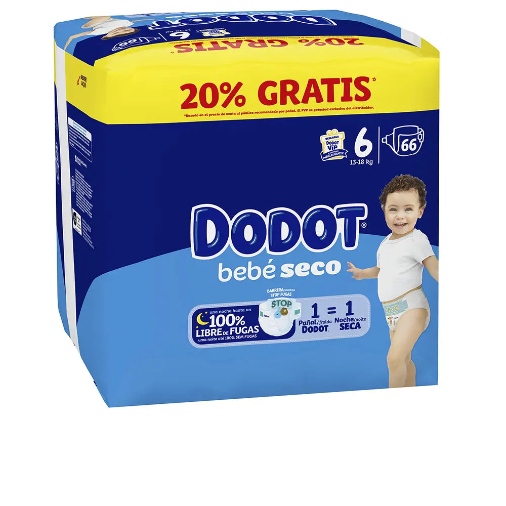 DODOT-Fraldas DODOT STAGES tamanho 6 13-18 kg 66 unidades.-DrShampoo - Perfumaria e Cosmética