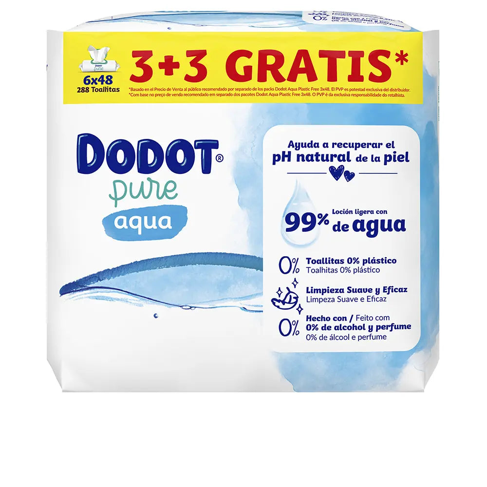 DODOT-PURE TOTAL CARE 99% lenços úmidos de água 288 unidades.-DrShampoo - Perfumaria e Cosmética