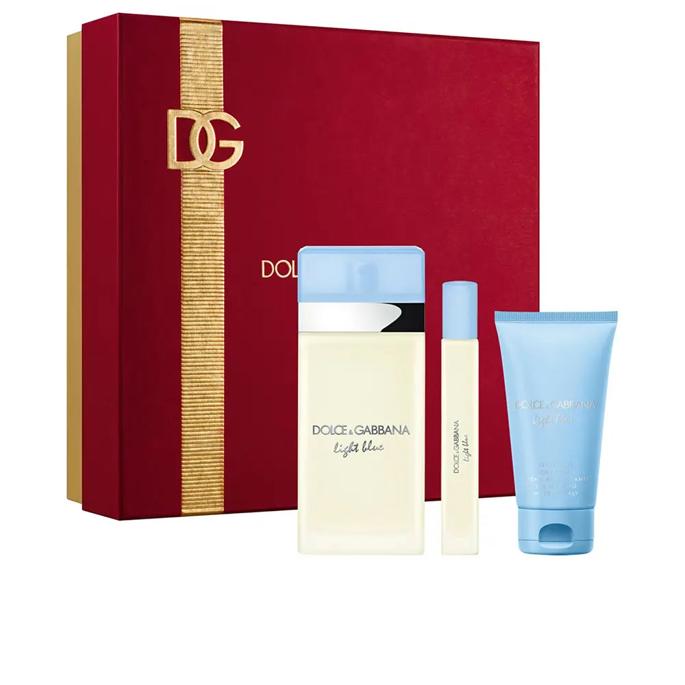 DOLCE & GABBANA-LIVRE AZUL PARA MULHER CASE 3 PCS.-DrShampoo - Perfumaria e Cosmética