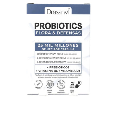 DRASANVI-Cápsulas de PROBIÓTICOS FLORA E DEFESAS 20 u-DrShampoo - Perfumaria e Cosmética