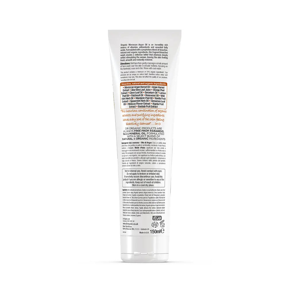 DR. ORGANIC-ARGAN limpador de rosto 150ml-DrShampoo - Perfumaria e Cosmética